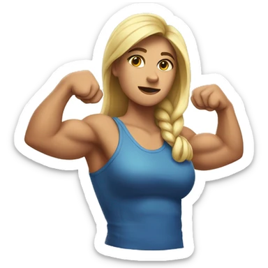 Female biceps sticker