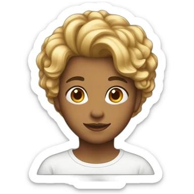 jeune 15 ans cheveux court sticker