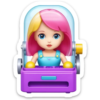 doll catching machine sticker