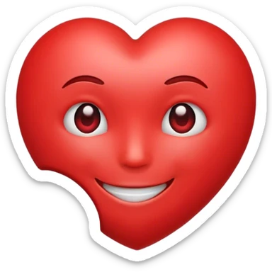 Heart with a face sticker