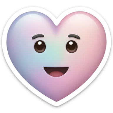 pastel heart sticker
