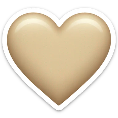 Heart beige sticker