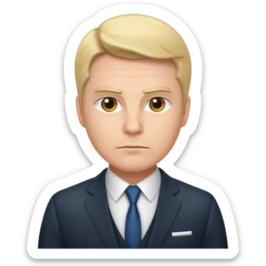 owner serious manager, strong at full height sticker