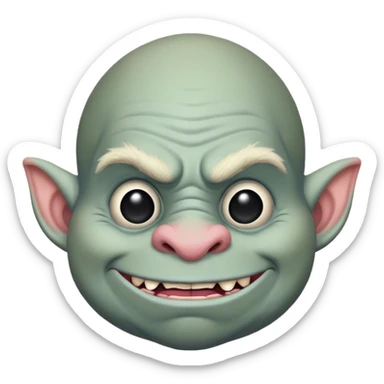 a bald troll sticker