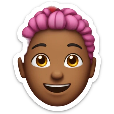 Cute smile with hearts on head sticker