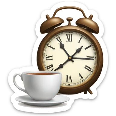 Clock the tea sticker