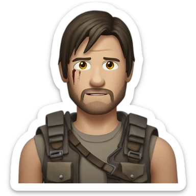 Cabeza de daryl dixon sticker