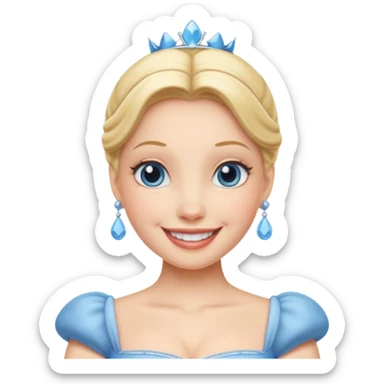 cinderella bald sticker
