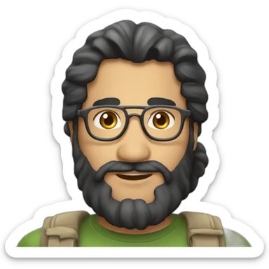 پسر قد بلند با موهای مشکی و صورتی که در نزدیکی لب آن فرد زخمی دیده میشود و لاغر است sticker