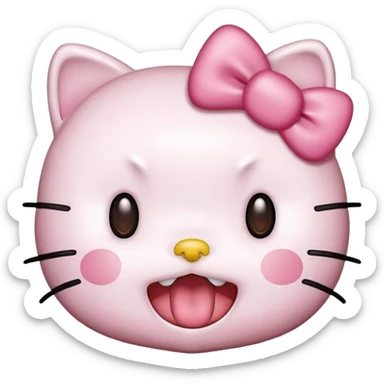 Hello kitty doing the”mom  is kind of homless” ishowspeedface sticker