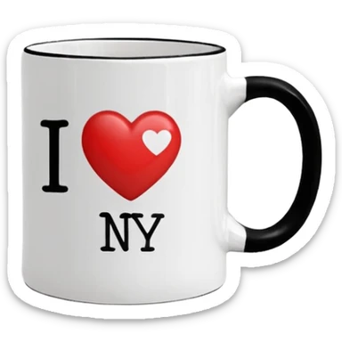 i heart ny mug sticker