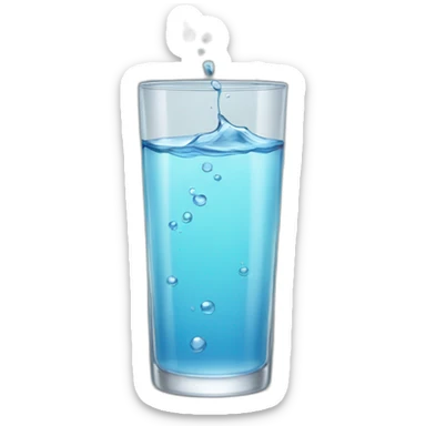 Water-in-glass sticker