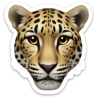 Hart met panterprint sticker