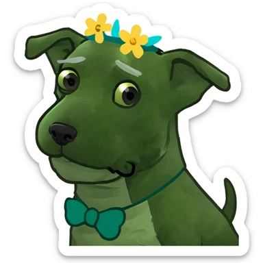 Schnauzer with fairy wings sticker