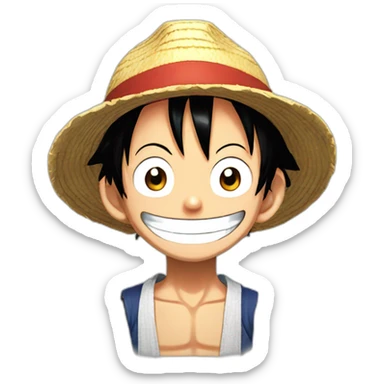 Monkey D Luffy big smile  sticker