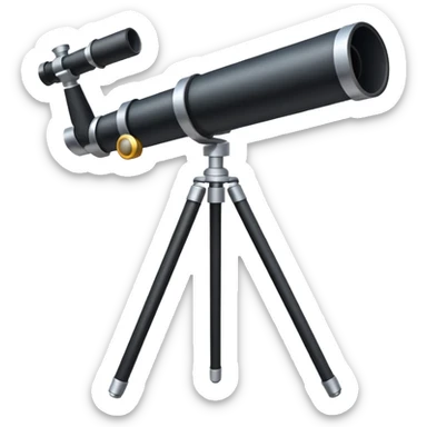 A telescope aimed 90 degrees sticker
