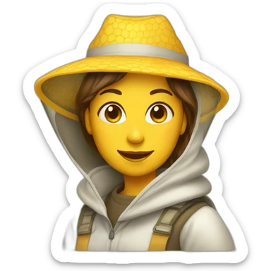 Female beekeeper sticker