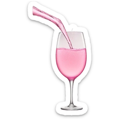 pink champagne pouring sticker