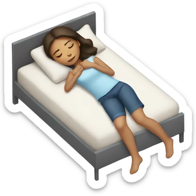 Brunette girl sleeping sticker