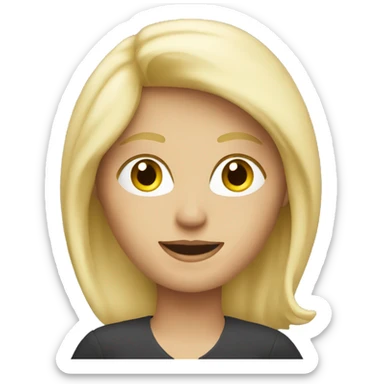 blonde lady driving  sticker