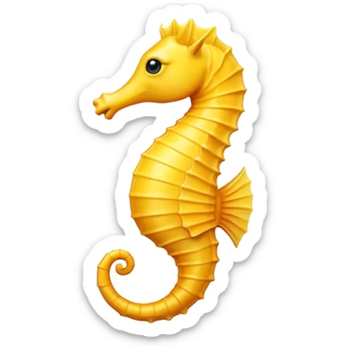 Yellow Seahorse  sticker