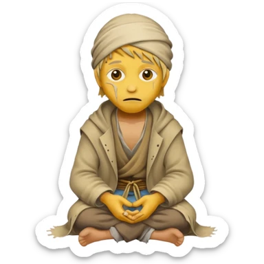 Yellow beggar sticker