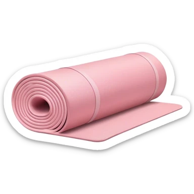 Light pink yoga mat rolled sticker