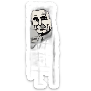 Aldo Moro behind jail bars sticker