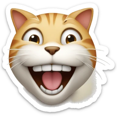 Cat laughing at you  sticker