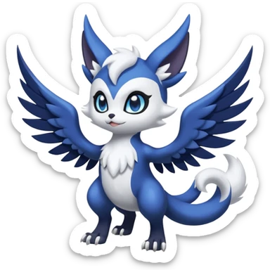 Meowstic-Noibat-Absol-fusion (full body) sticker