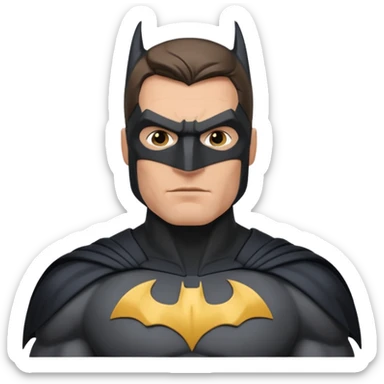 caucasian batman standing sticker