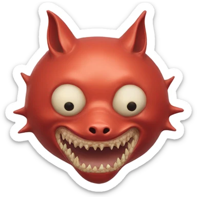 Red Kitsune mask blobfish sticker