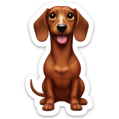Brown sausage dog sticker