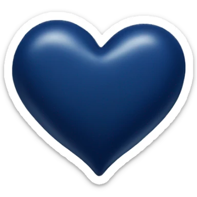 navy blue heart sticker