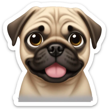 a pug memoji sticker