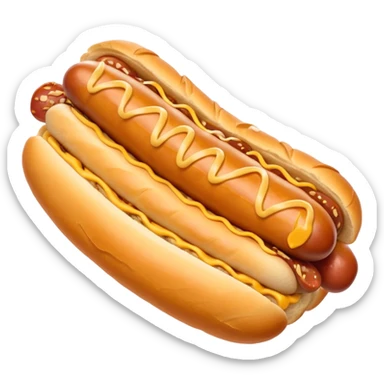 creamy croissant hot dog sticker