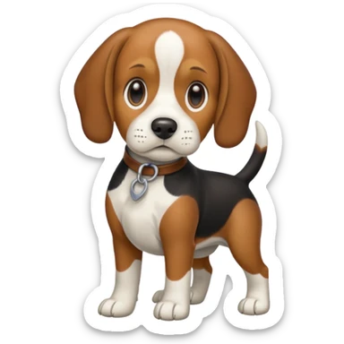 Jacobean beagle sticker