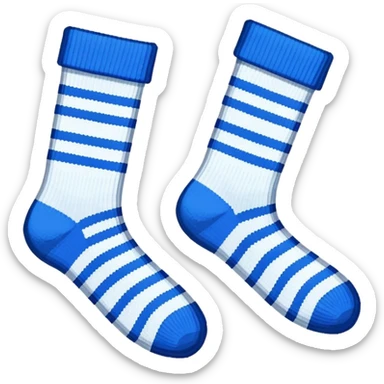 A pair of socks emoji, drawn with an 8-bit pixelated look, similar to early video game sprites. sticker