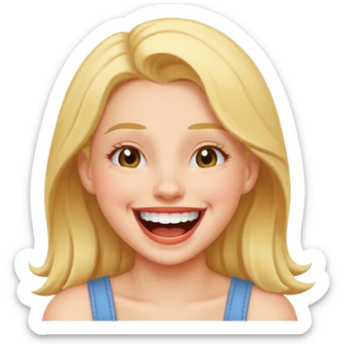Girl laughing hard  sticker