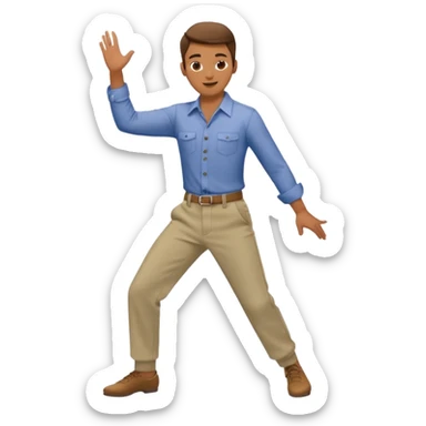 MALE CHOREOGRAPHER DANCING TAP WITH PANTS AND SHIRT sticker