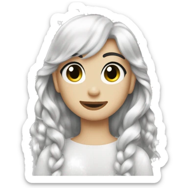 Sparkly and white aesthetic emojis trendy sticker