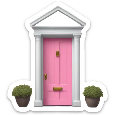 Pink door sticker