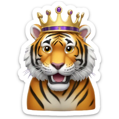 LSU Mike the Tiger holding Crown Royal sticker
