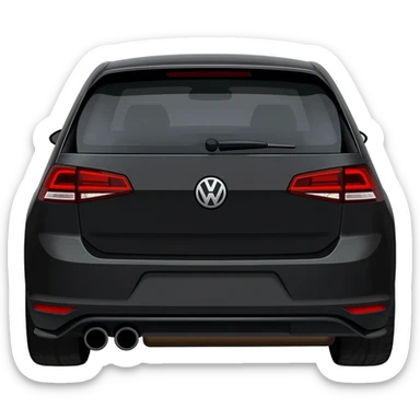golf r mk7 2016 black with black rims sticker