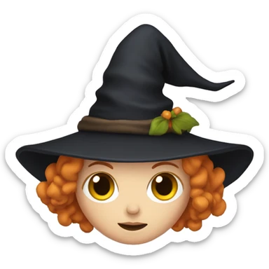 A witch with ginger hair  sticker
