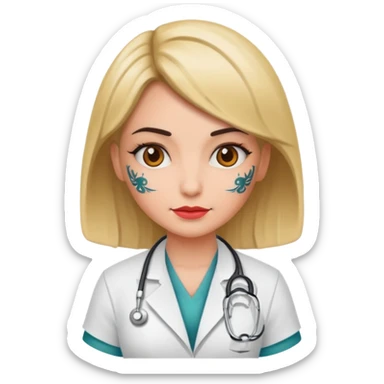 tattooed doctor girl sticker