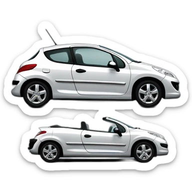 Peugeot 207+ (w/noir) sticker