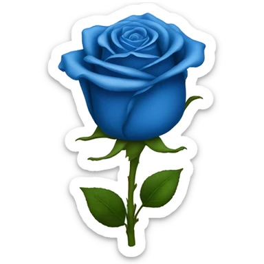 Blue rose sticker