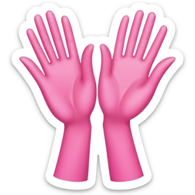pink hands clapping sticker