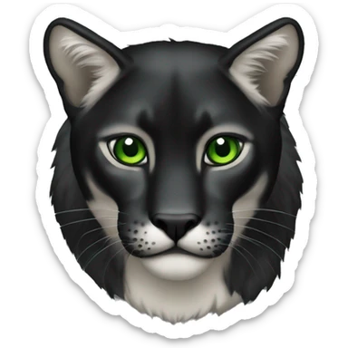 Animal pantera negra con ojos verdes sticker